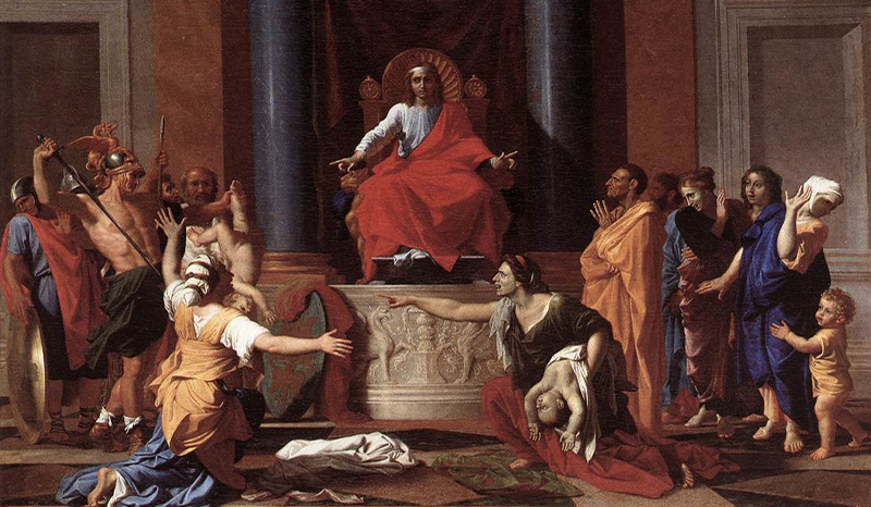 Gemälde Nicolas Poussin: Das Urteil des Salomon, Louvre, Paris