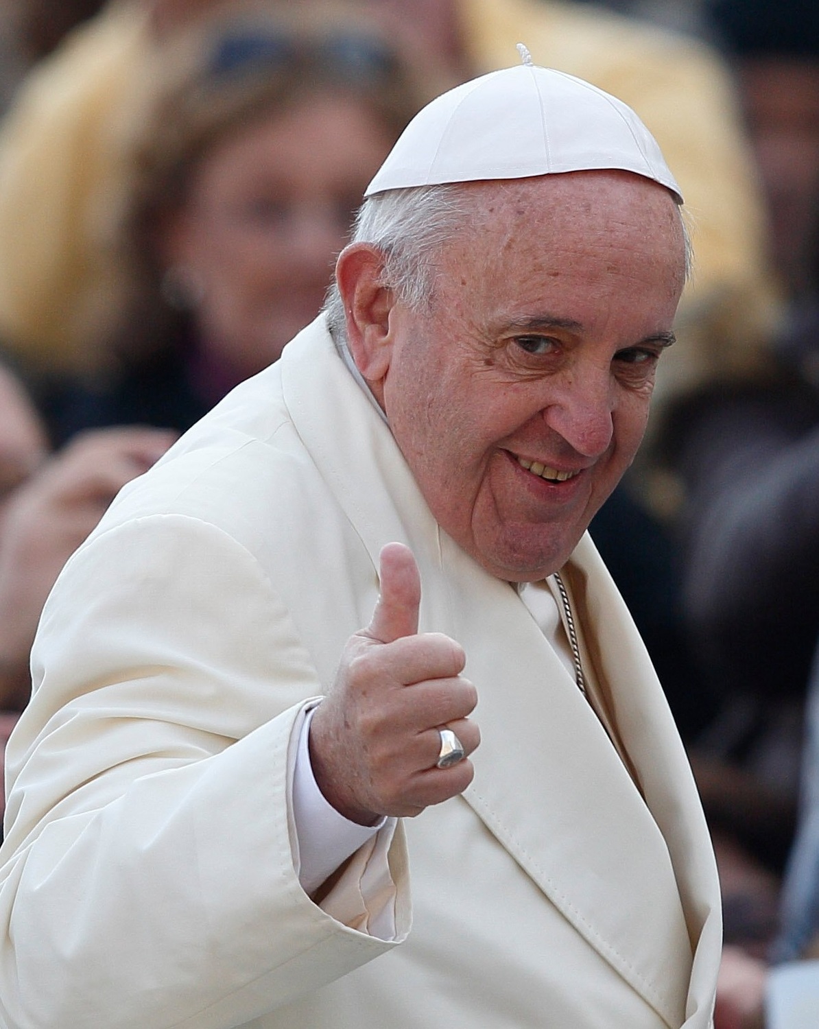 Papst Franziskus während der Generalaudienz auf dem Petersplatz am 9. Dezember 2015.