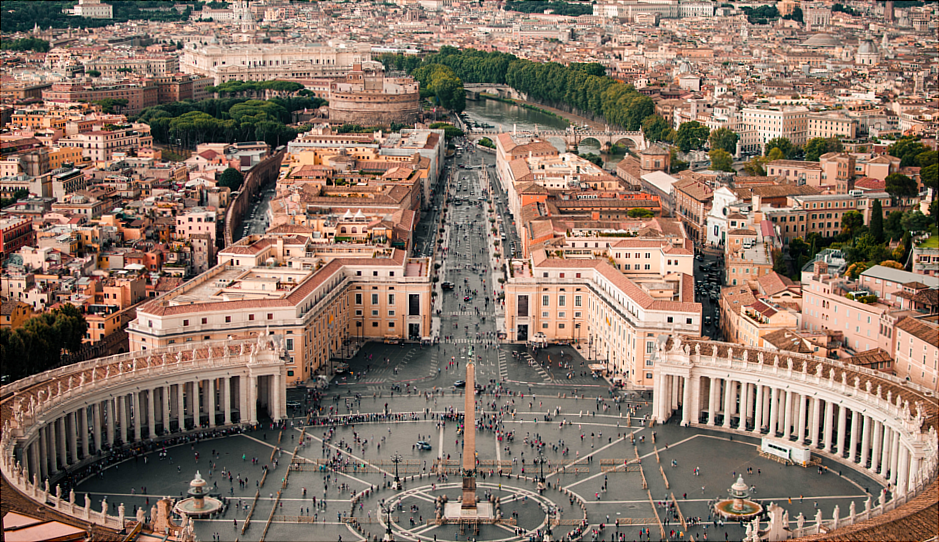 Aerial photo of the Vatican